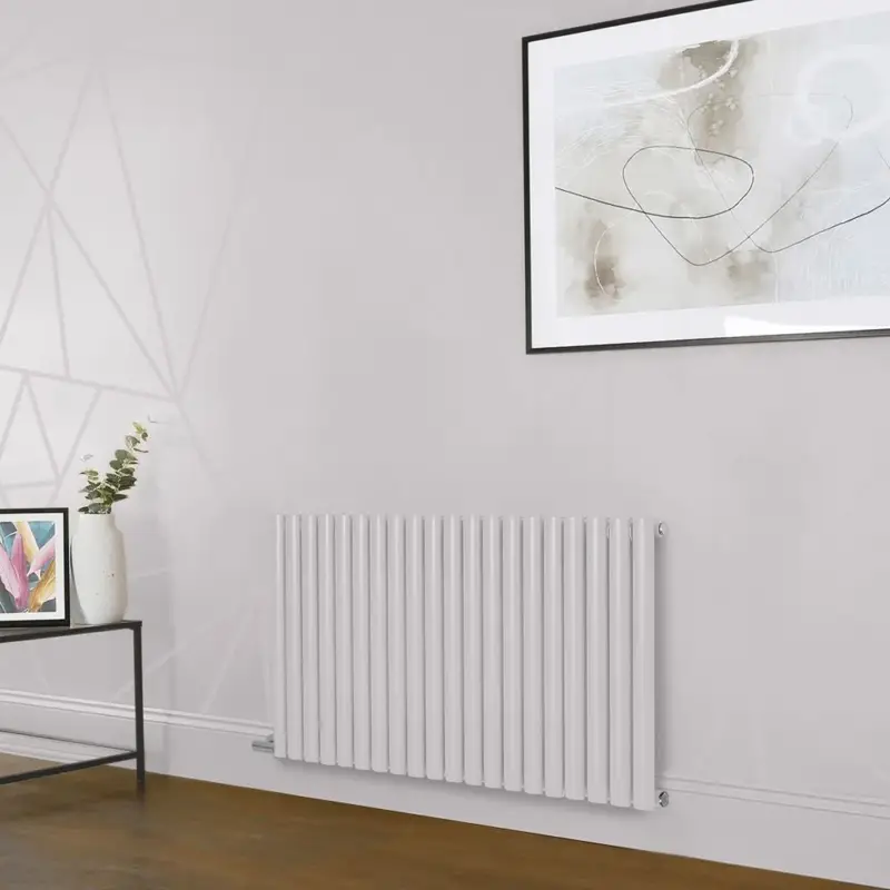 Radiatore Elettrico di Design Orizzontale - Altezza 635mm - Rosa (Rose Petal Pink) - Scelta di Dimensioni, Termostato e Copri Cavi - Revive - ECOSO by Hudson Reed | Qualità garantita
