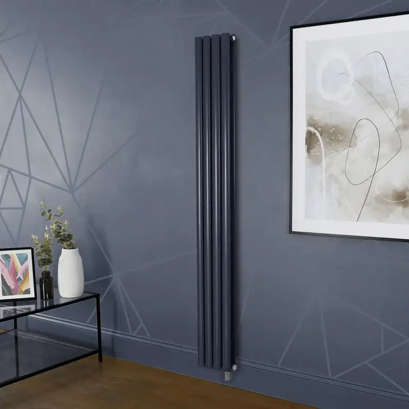 Offerta esclusiva | Radiatore Elettrico di Design Verticale Blu (Regal Blue) - Scelta di Dimensioni, Termostato e Copri Cavi - Revive - ECOSO by Hudson Reed