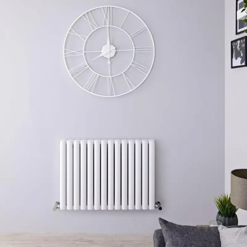 Qualità eccellente - Radiatore di Design Orizzontale Doppio - Bianco - 600mm x 830mm - Revive Air