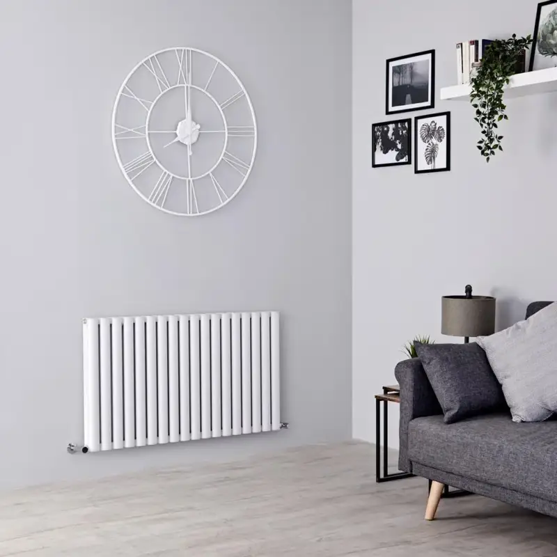 Scelto dai clienti | Radiatore di Design Orizzontale Doppio - Bianco - 600mm x 1070mm - Revive Air