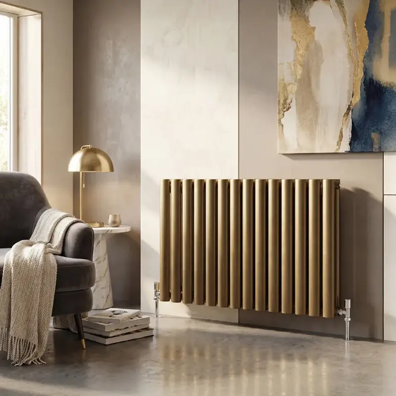 Ultima novità - Radiatore di Design - Orizzontale - Scelta di Finiture in Colori Metallici e Misure - Revive