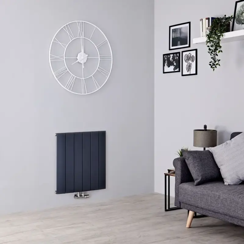 Radiatore di Design Orizzontale Antracite in Alluminio - Aurora - Grande successo