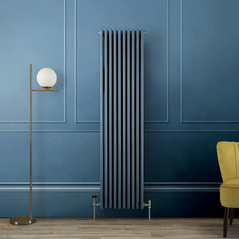Ultima novità | Radiatore a Tre Colonne Verticale Tradizionale - 1800mm - Scelte di Finiture Blu e Dimensioni - Regent