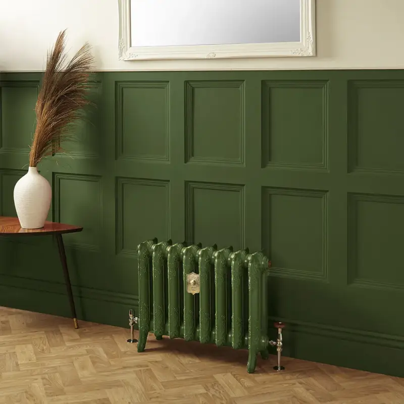 Acquista ora - Radiatore Tradizionale in Ghisa a 2 Colonne - Alto 510mm - Finitura Verde Duck Green di Farrow & Ball - Charlotte