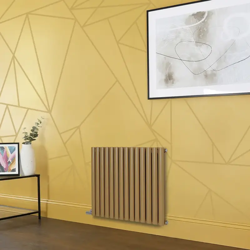 Radiatore Elettrico di Design Orizzontale - Altezza 635mm - Giallo (Autumn Yellow) - Scelta di Dimensioni, Termostato e Copri Cavi - Revive - ECOSO by Hudson Reed | Prezzo d'offerta