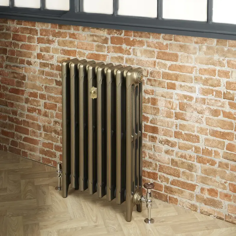 Top vendite | Radiatore Tradizionale in Ghisa a 4 Colonne - Alto 560mm - Finitura Ottone Naturale - Mercury