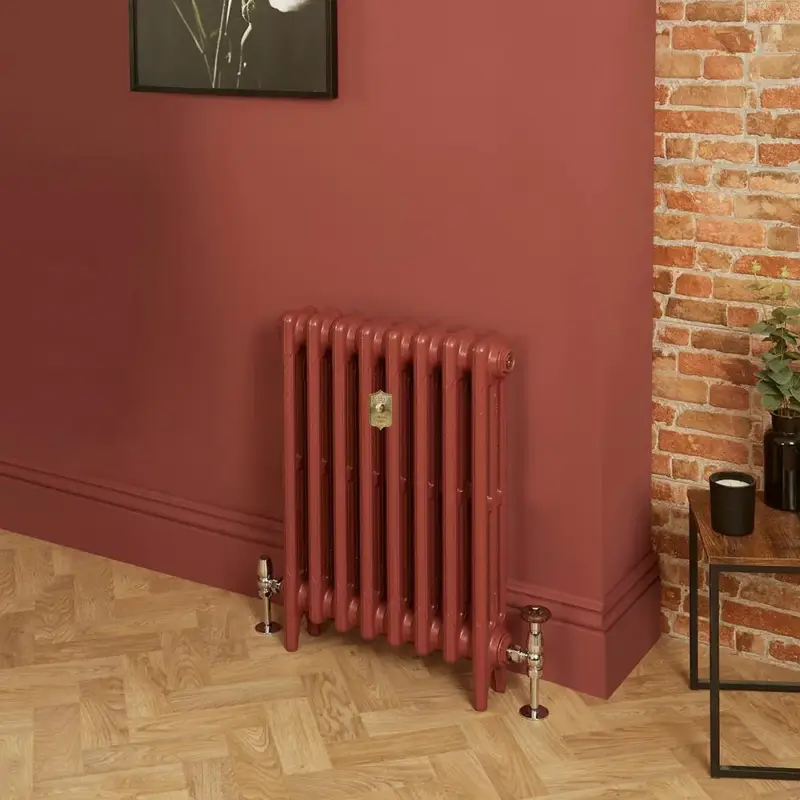 Premium - Radiatore Tradizionale in Ghisa a 3 Colonne - Alto 660mm - Finitura Rosso Mattone Eating Room Red di Farrow & Ball - Mercury