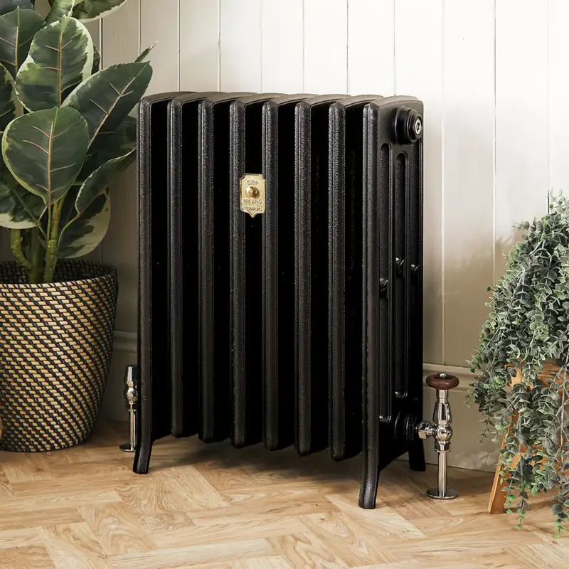 Scorte limitate - Radiatore in Ghisa - 4 Colonne - 660mm Altezza - Grafite Antica - Scelta di Dimensioni - Isabel
