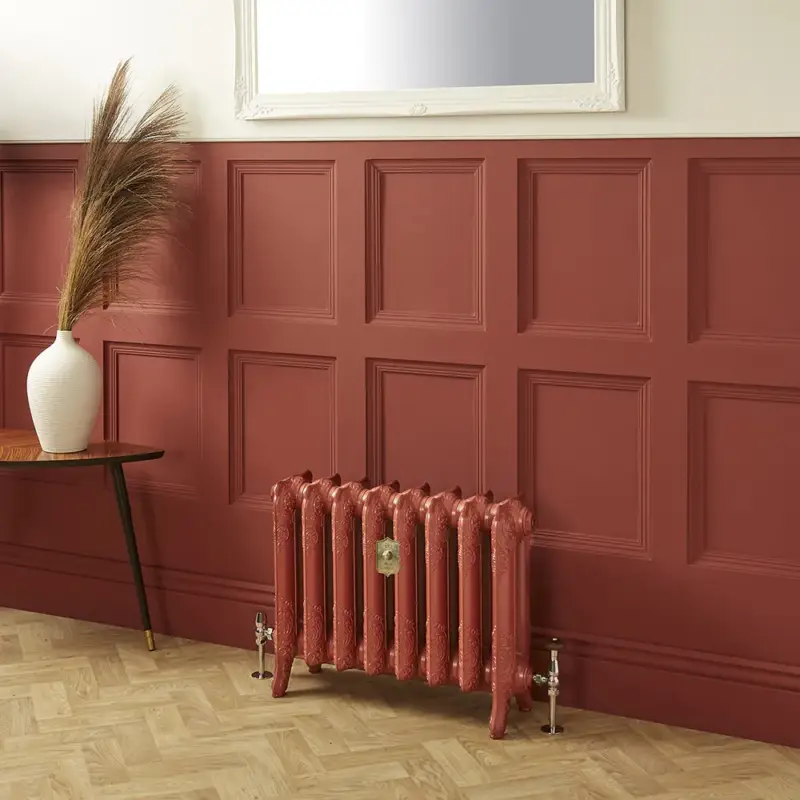 Radiatore Tradizionale in Ghisa a 2 Colonne - Alto 510mm - Finitura Rosso Mattone Eating Room Red di Farrow & Ball - Charlotte | Appena arrivato