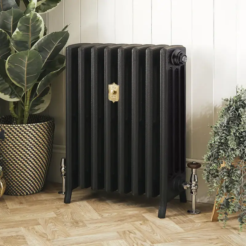Super prezzo | Radiatore in Ghisa - 4 Colonne - 760mm Altezza - Nero Ardesia - Scelta di Dimensioni - Isabel