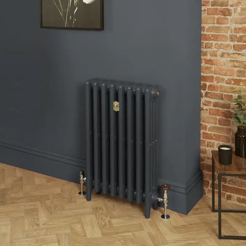 Radiatore Tradizionale in Ghisa a 4 Colonne - Alto 960mm - Finitura Grigio Scuro Railings di Farrow & Ball - Mercury - Sconti