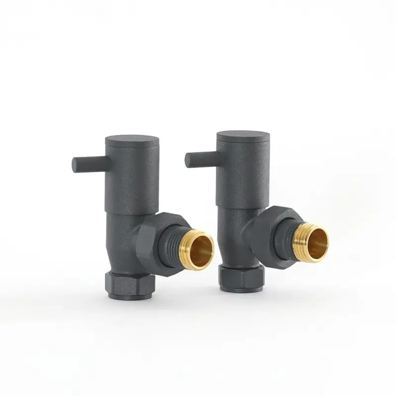 Coppia di Valvole a Squadra Minimaliste Antracite Manuali - Hudson Reed | Liquidazione