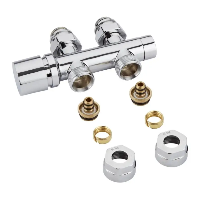 Valvole Diritte per Radiatori e Scaldasalviette con Adattatori per Raccordi Pex o Multistrato 14mm – Multiblock H - Non perdertelo