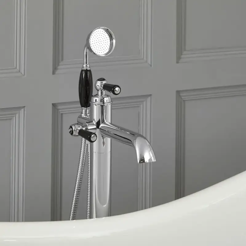 Più venduto | Gruppo Vasca a Terra con Doccetta Design Tradizionale con Maniglia a Leva e Disponibile in Diversi Colori - Elizabeth