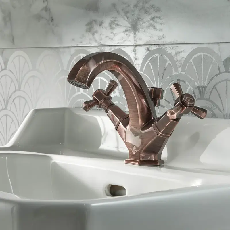 Miscelatore per Lavabo Monoforo Art Deco - Scelta di Finiture - Earlham - Ultimo arrivo