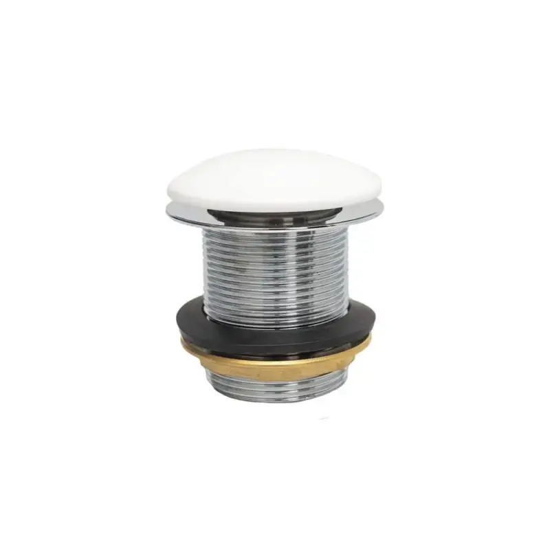 Prezzo speciale | Piletta di Scarico per Vasca Click-Clack senza Troppopieno - Colore Bianco 60mm (non Scanalato) - Hudson Reed