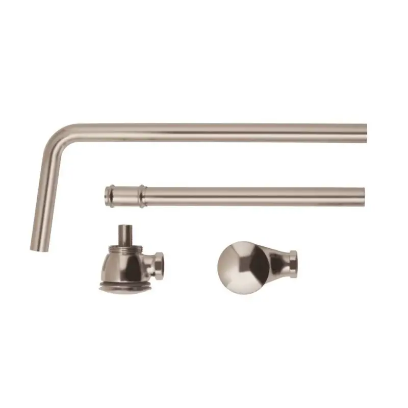 Ultima occasione | Piletta di Scarico per Vasca Click-Clack a Vista con Troppopieno - Colore Nichel Spazzolato - Hudson Reed