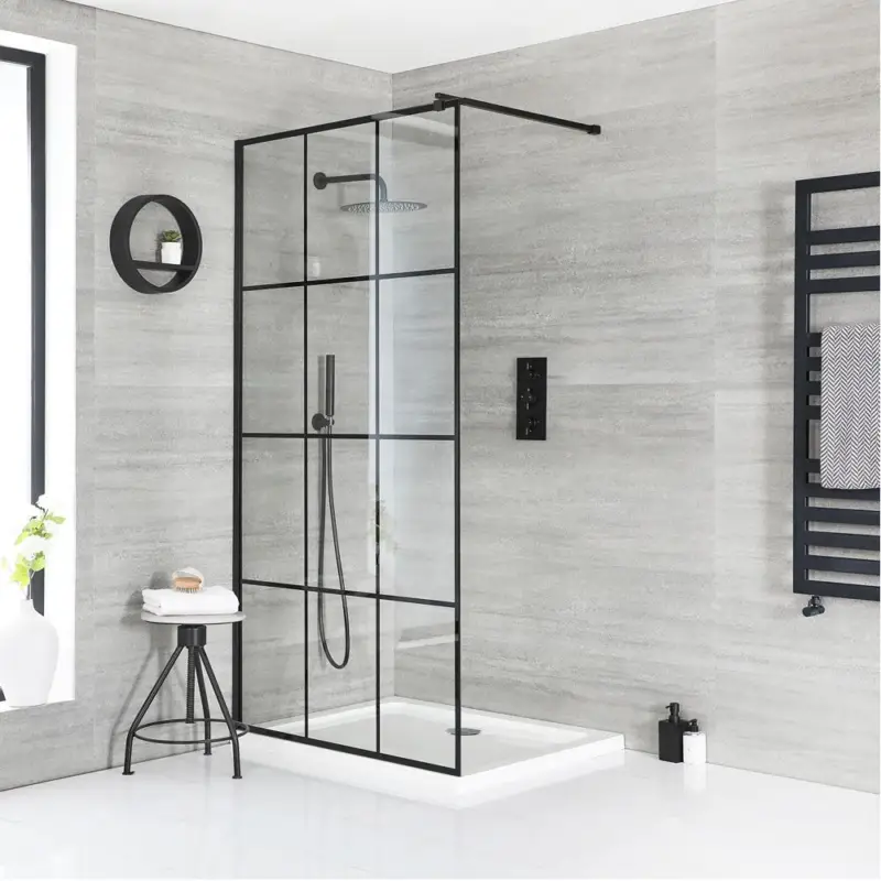 Box Doccia Walk In con Piatto Doccia – Scelta di Dimensioni - Barq | Disponibile ora