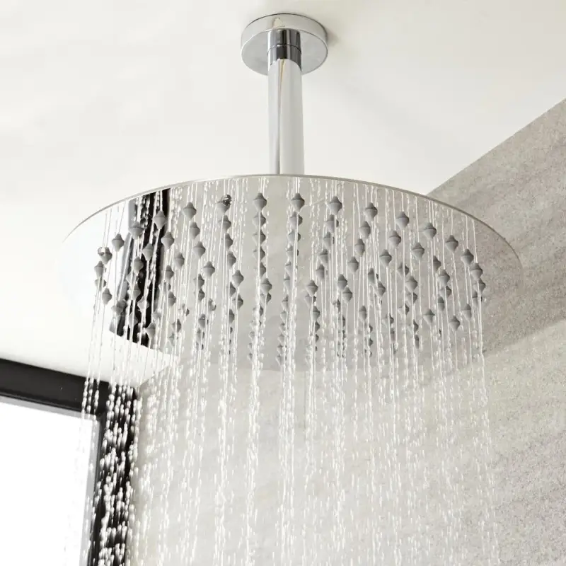 Braccio Doccia Tondo a Soffitto - Cromato - Como - Offerta limitata
