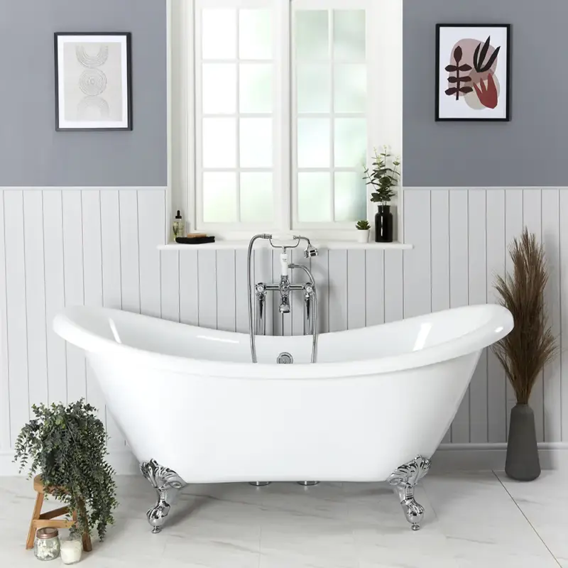 Qualità superiore | Vasca da Bagno Centro Stanza Classica in Acrilico 1750 x 730mm con Diversi Piedini Disponibili - Legend