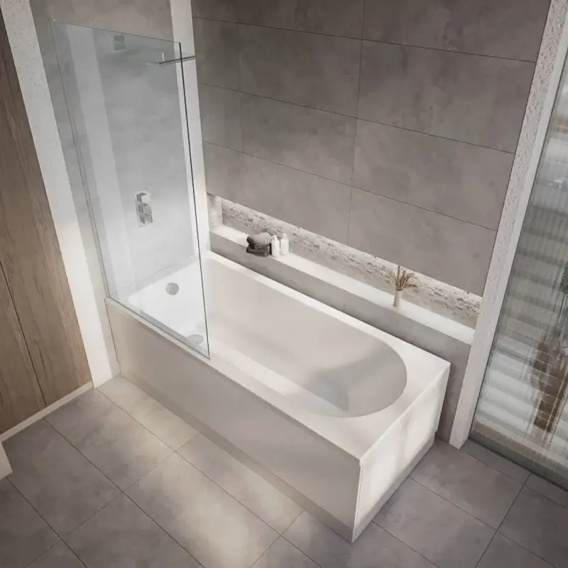 Vasca da Bagno Moderna ad Estremità Singola - Scelta di Parete, Dimensioni e Pannelli - Covelly - Svendita