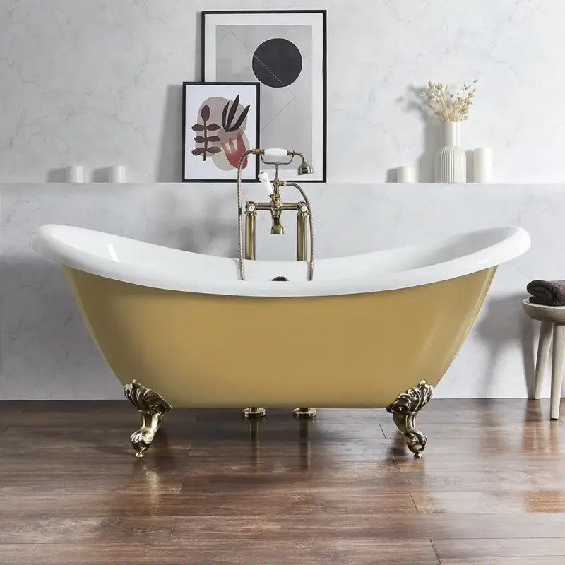 Vasca da Bagno Tradizionale Freestanding a Doppia Estremità - - 1750 mm x 730 mm - Scelta della Finitura della Vasca e dei Piedini - Legend | Alta qualità