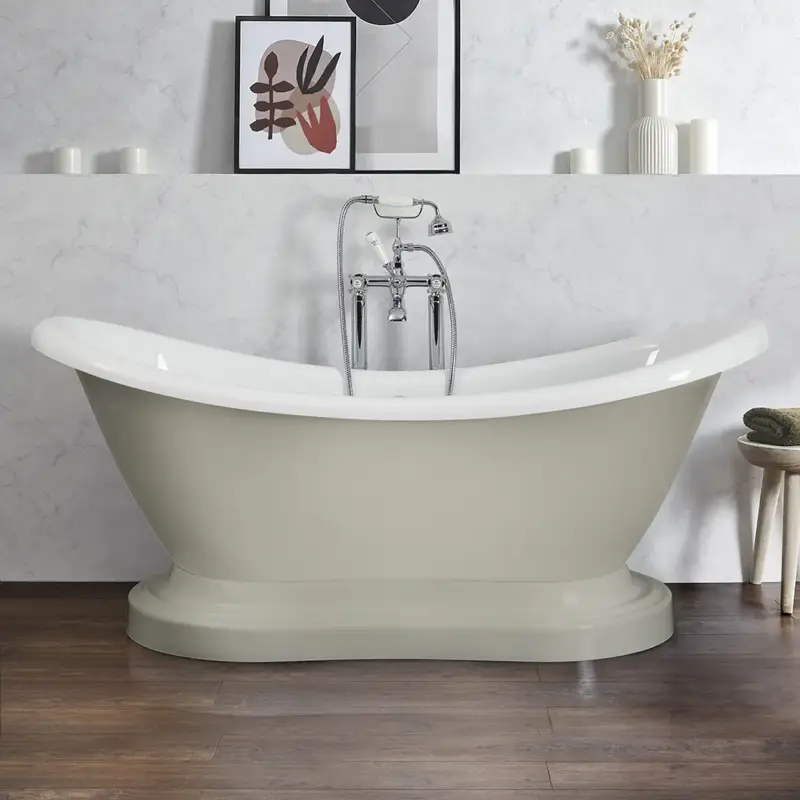Vasca da Bagno Tradizionale a Doppia Estremità con Base - 1750 mm x 730 mm - Scelta di Finiture - Ryther | Miglior prezzo