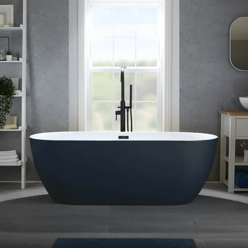 Grande sconto - Vasca da Bagno Freestanding Moderna Ovale a Doppia Estremità - Disponibile in Diverse Finiture e Dimensioni - Otterton