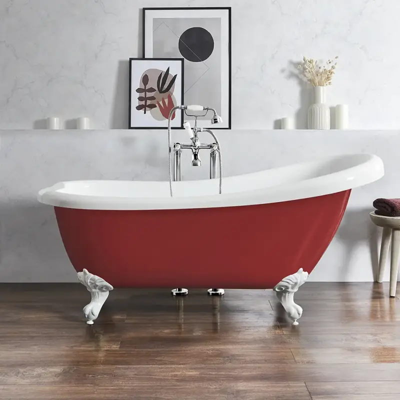 Vasca da Bagno Freestanding Tradizionale - 1710 mm x 740 mm - Scelta della Finitura della Vasca e dei Piedini - Legend | Nuovo lancio