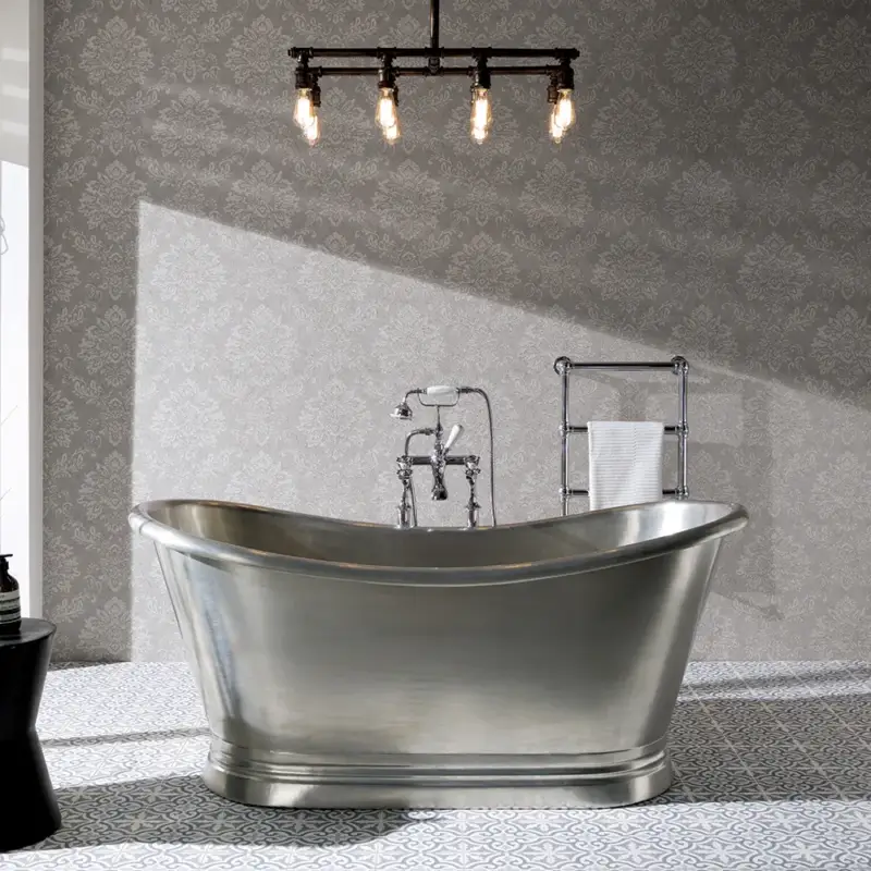 Offerta imperdibile | Vasca da Bagno a Doppia Estremità - Interno ed Esterno in Metallo - Scelta di Dimensioni - Sienna