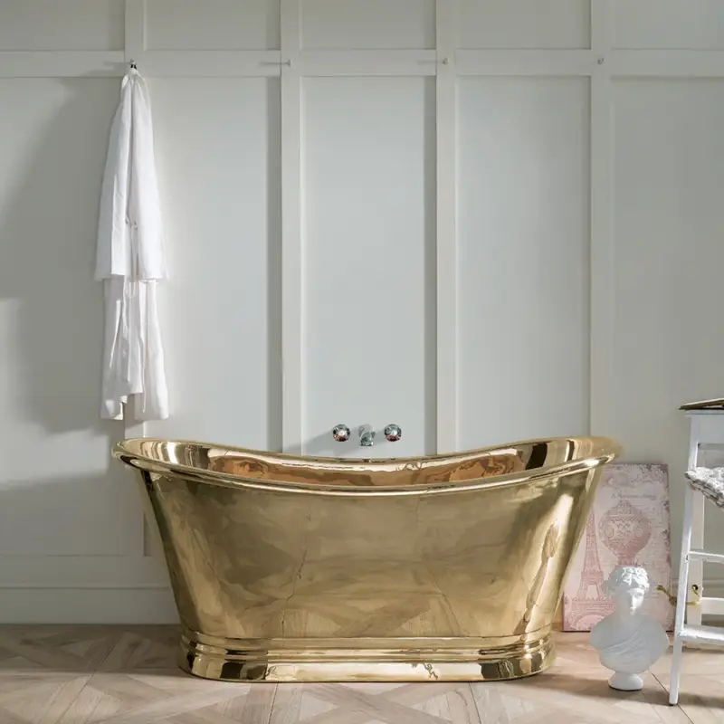 Ordina ora | Vasca da Bagno a Doppia Estremità - Interno ed Esterno in Ottone - Scelta di Dimensioni - Sienna