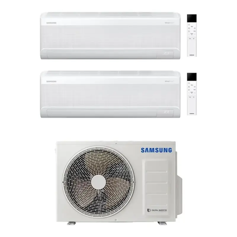 Samsung WINDFREE AVANT S2 Climatizzatore a parete dual split inverter Wi-Fi bianco | unità esterna R32 5 kW unità interne 7000+7000 BTU - Ora disponibile