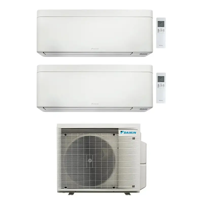 Daikin STYLISH Climatizzatore a parete dual split inverter Wi-Fi bianco | unità esterna R32 5 kW unità interne 7000+7000 BTU - Scorte limitate