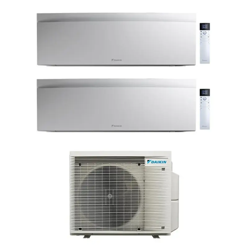 Daikin EMURA Climatizzatore a parete dual split inverter Wi-Fi bianco | unità esterna R32 5 kW unità interne 7000+7000 BTU | Svendita