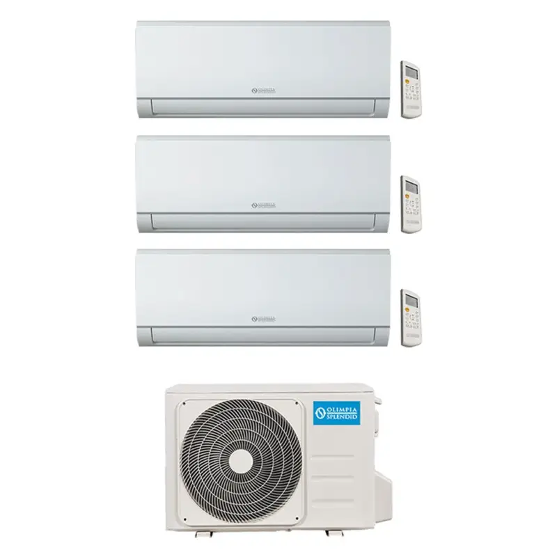 Pagamenti sicuri | Olimpia Splendid Nexya S4 E R32 Climatizzatore a parete trial split inverter Wi-Fi | unità esterna 6.15 kW unità interne 9000+9000+9000 BTU
