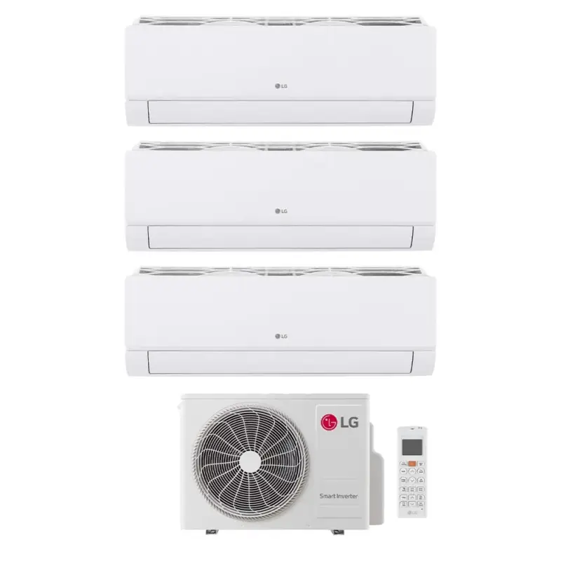 LG DUALCOOL Libero Smart Climatizzatore a parete trial split inverter Wi-Fi bianco | unità esterna R32 6.2 kW unità interne 9000+9000+9000 BTU - Acquisto sicuro