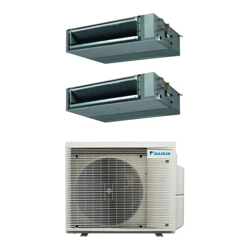 Acquista online - Daikin FBA-A Canalizzabile media prevalenza R32 Climatizzatore canalizzabile dual split inverter | unità esterna 6.8 kW unità interne 12000+12000 BTU