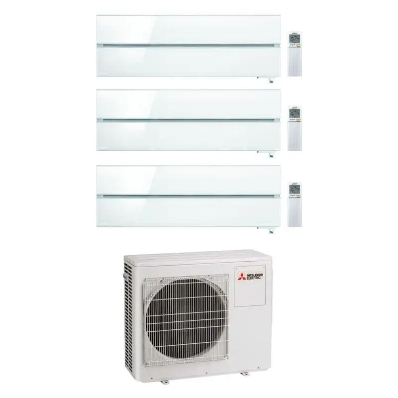 Mitsubishi MSZ-LN Kirigamine Style R32 Climatizzatore a parete trial split inverter Wi-Fi bianco | unità esterna 6.8 kW unità interne 9000+9000+9000 BTU | Super prezzo