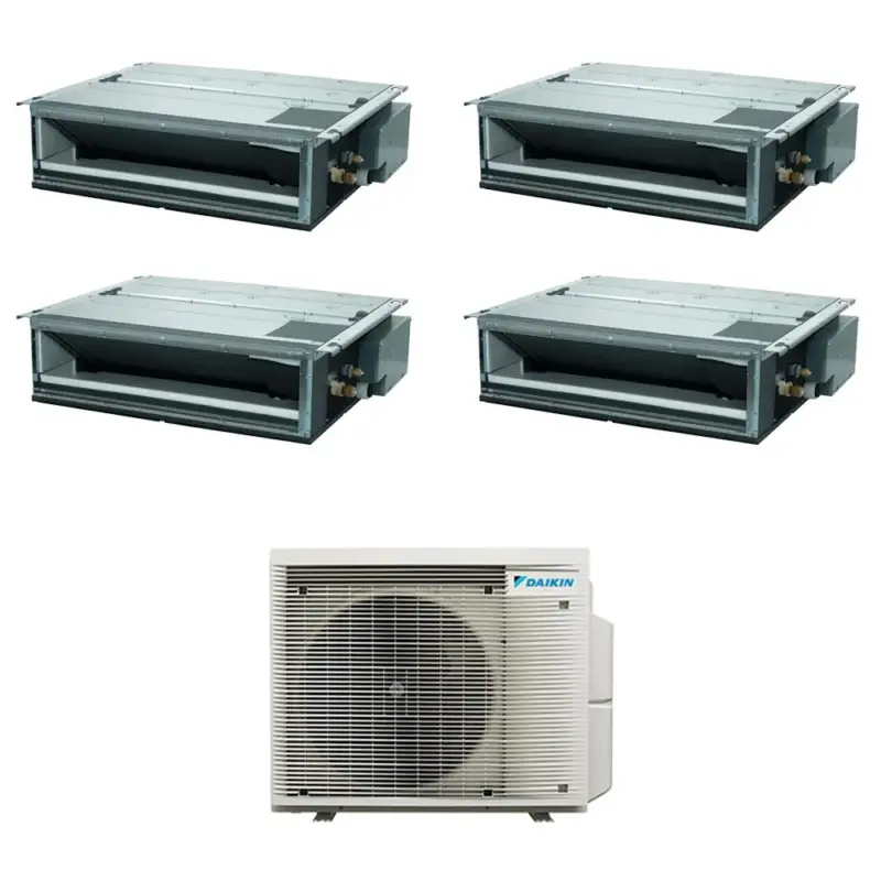 Daikin FDXM-F9 Canalizzabile ultrapiatta R32 Climatizzatore canalizzabile quadri split inverter | unità esterna 6.8 kW unità interne 9000+9000+9000+9000 BTU | Ultimo arrivo