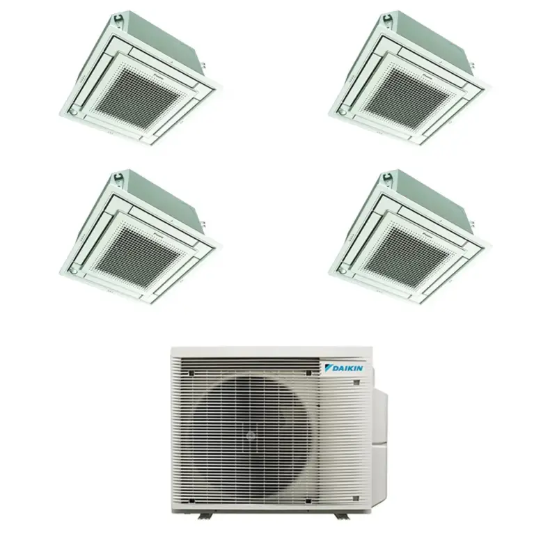 Solo pochi pezzi | Daikin FFA-A9 Cassetta 4 vie R32 Climatizzatore a cassetta quadri split inverter | unità esterna 6.8 kW unità interne 9000+9000+9000+9000 BTU