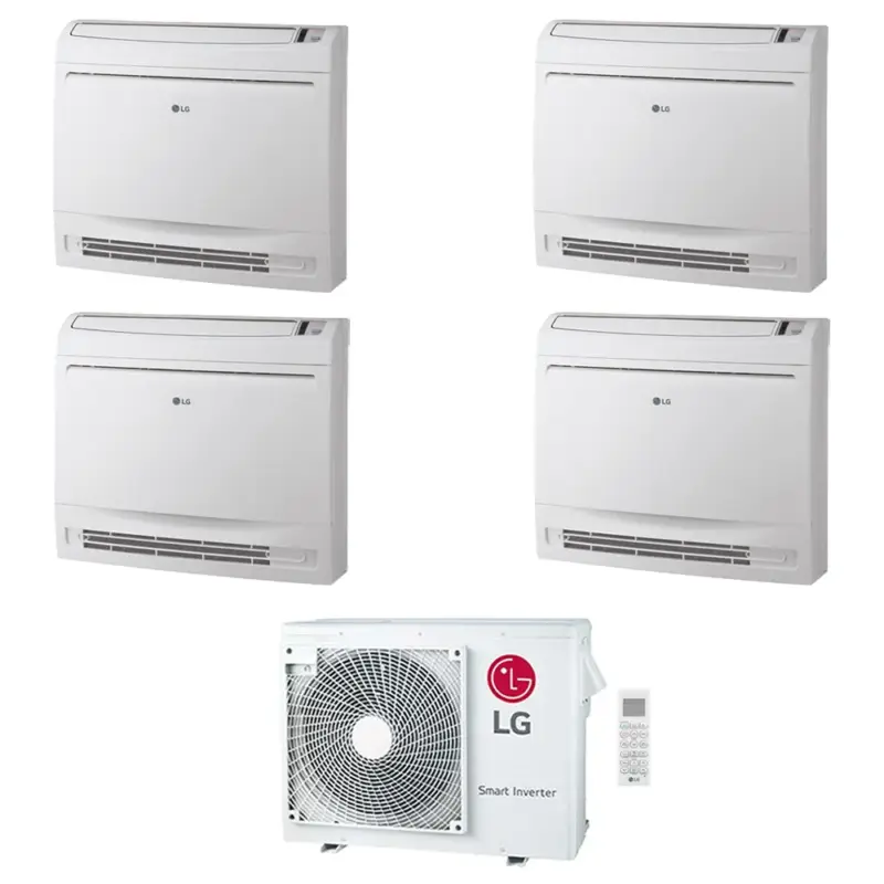 Ordina oggi - LG CONSOLE R32 Climatizzatore console da pavimento quadri split inverter bianco | unità esterna 7 kW unità interne 9000+9000+9000+9000 BTU