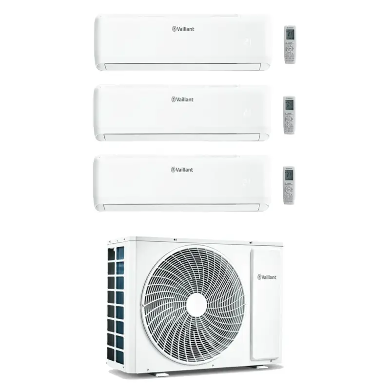 Acquista oggi - Vaillant climaVAIR pro R32 Climatizzatore a parete trial split inverter Wi-Fi bianco | unità esterna 7.1 kW unità interne 7000+7000+7000 BTU