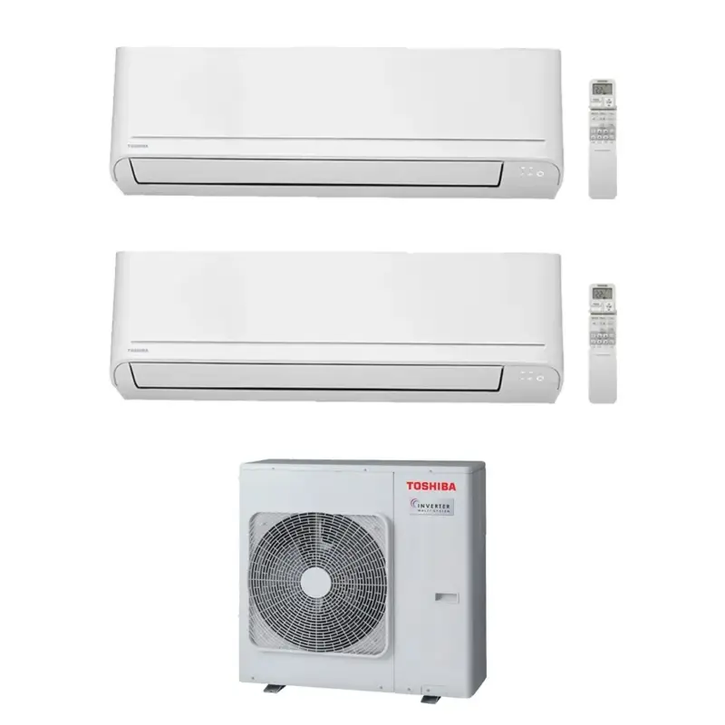 Toshiba SEIYA SMART R32 Climatizzatore a parete dual split inverter Wi-Fi bianco | unità esterna 8 kW unità interne 16000+10000 BTU | Offerta speciale