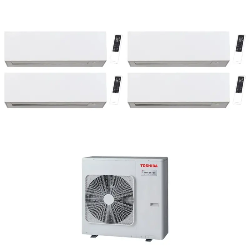 Toshiba DAISEIKAI 10 WHITE R32 Climatizzatore a parete quadri split inverter Wi-Fi bianco | unità esterna 8 kW unità interne 10000+10000+10000+10000 BTU - Ordina online