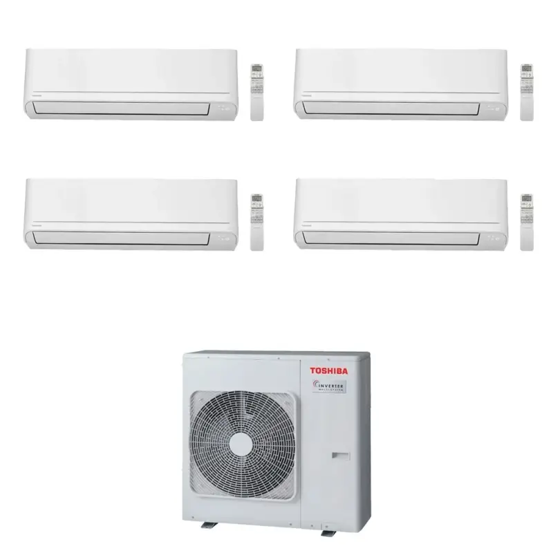 Toshiba SEIYA SMART R32 Climatizzatore a parete quadri split inverter Wi-Fi bianco | unità esterna 8 kW unità interne 5000+5000+5000+5000 BTU - Ordinabile online