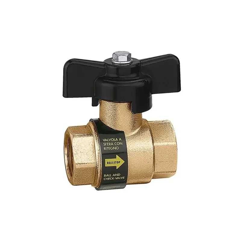 Valvola a sfera femmina femmina con ritegno incorporato - Grande sconto