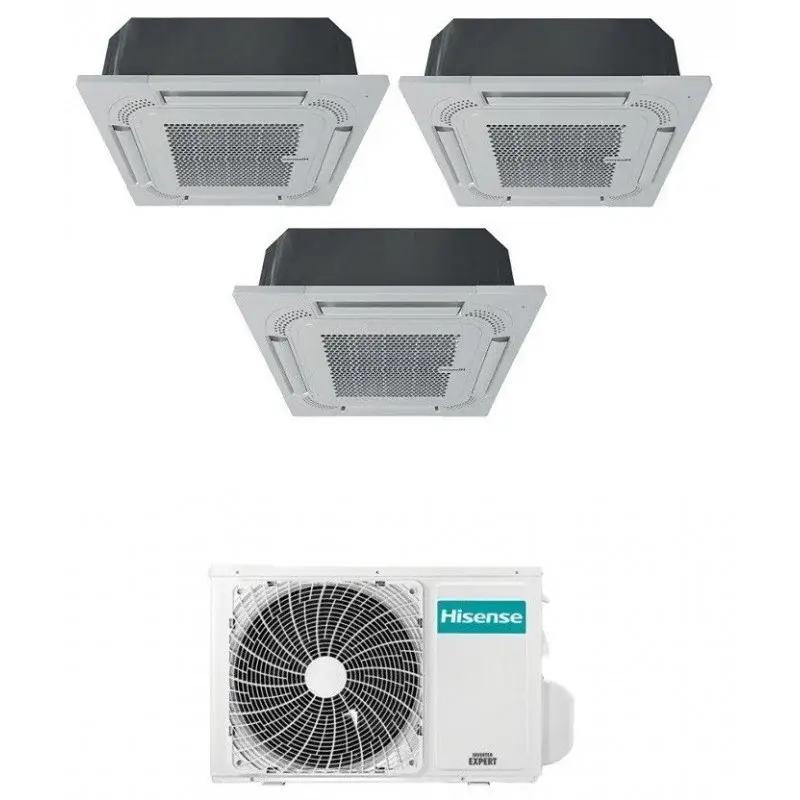 Acquista online - HISENSE CONDIZIONATORE CASSETTA A 4 VIE TRIAL SPLIT INVERTER GAS R32 9000+12000+12000 BTU 3AMW72U4RJC A++