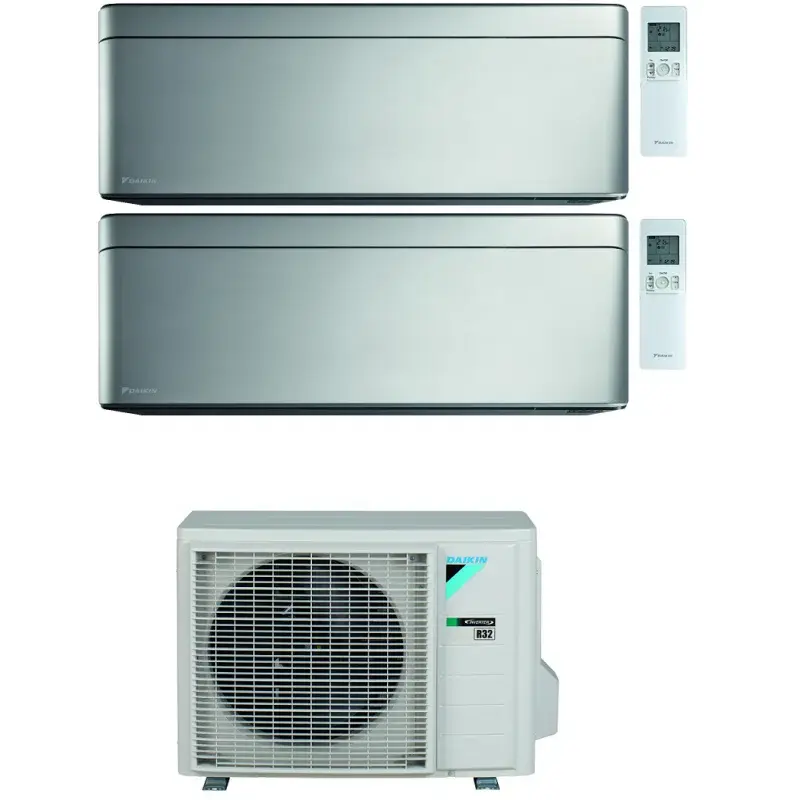 CONDIZIONATORE DAIKIN STYLISH TOTAL SILVER WI-FI DUAL SPLIT 9000+12000 BTU INVERTER GAS R-32 2MXM40A A+++ - Quasi esaurito