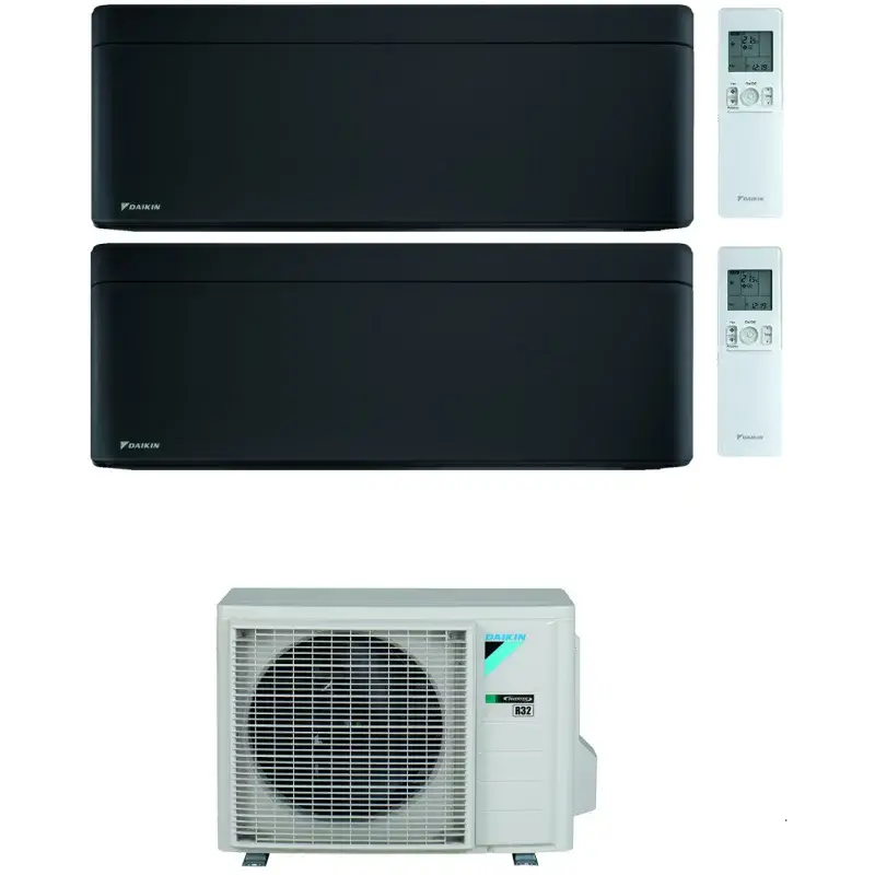 Acquista ora - CONDIZIONATORE DAIKIN STYLISH TOTAL BLACK WI-FI DUAL SPLIT 9000+18000 BTU INVERTER GAS R-32 2MXM50A A+++