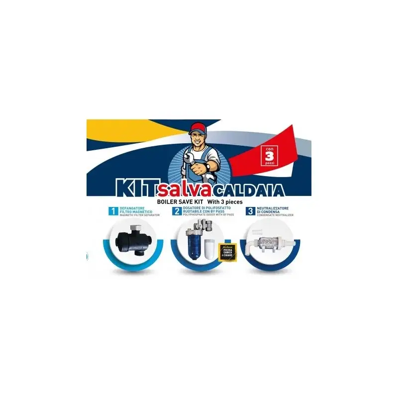 Acquisto sicuro | EUROACQUE KIT SALVACALDAIA CALDAIA DEFANGATORE + DOSATORE + NEUTRALIZZATORE